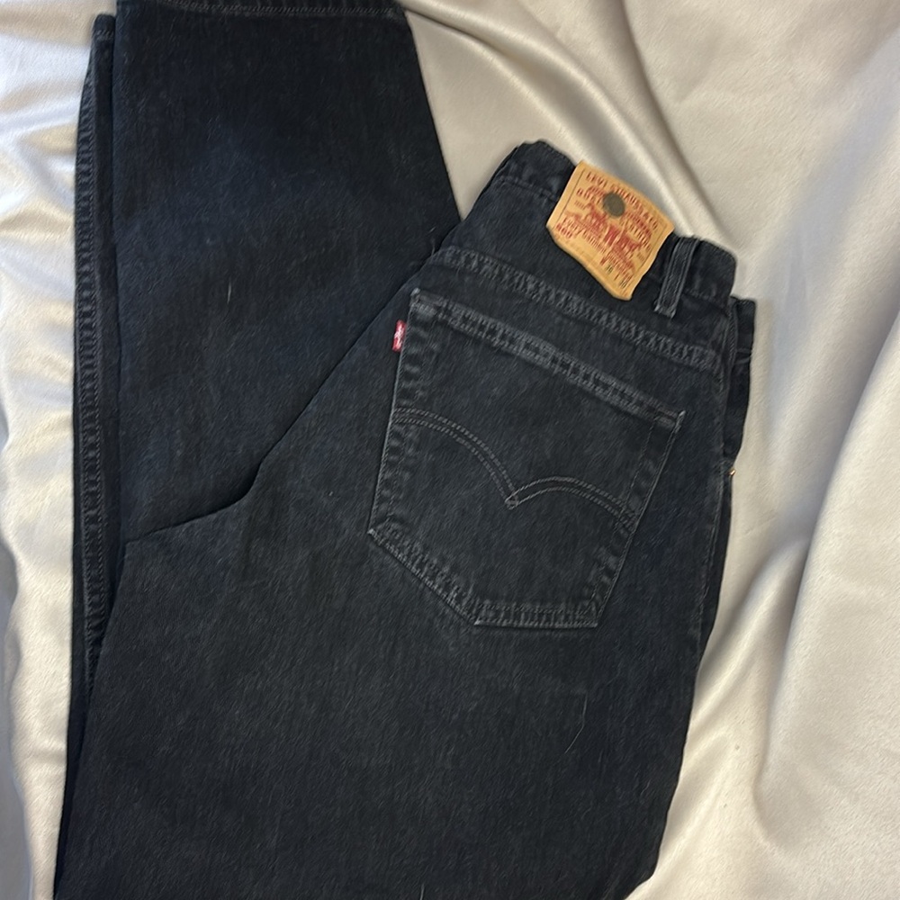 Levis 560 Relaxed Fit Suspender Zip Front Jeans sz 36x30 w/Suspenders - Picture 10 of 17